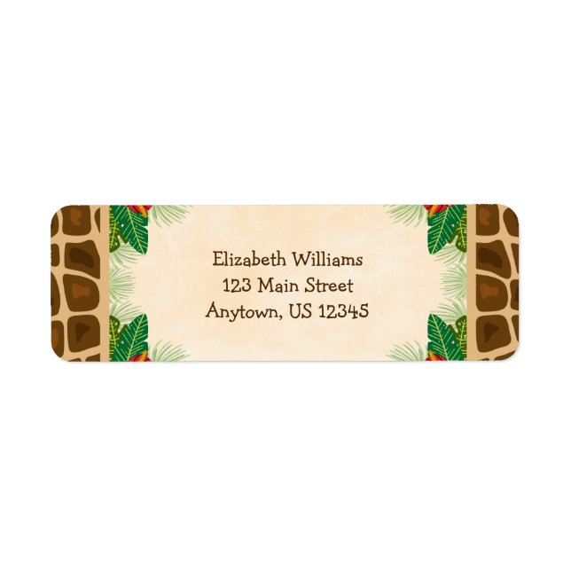 Tropical Jungle Return Address Label (Front)