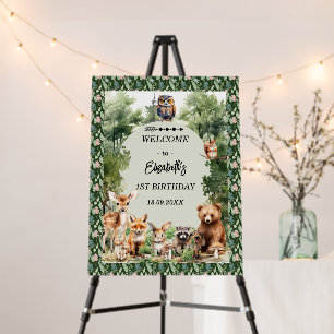 Tropical Jungle Safari Animals Boy Baby Shower Foam Board