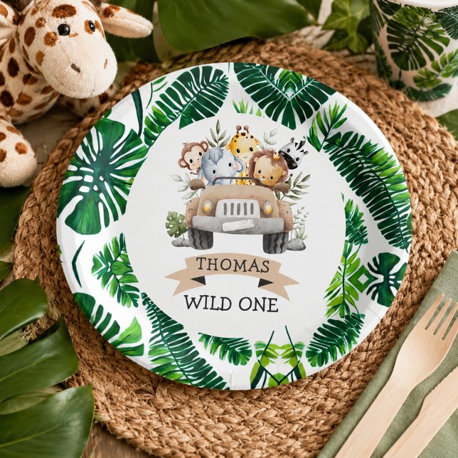 Tropical Jungle Safari Animals Party Paper Plates (Tropical Jungle Safari Animals Party Paper Plates)