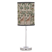 Tropical Jungle Safari Animals Pattern   Table Lamp (Back)