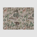 Tropical Jungle Safari Animals Pattern Tissue Paper