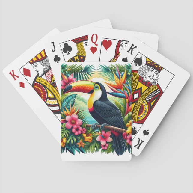 Tropical/Jungle Toucan bird  Poker Cards (Back)