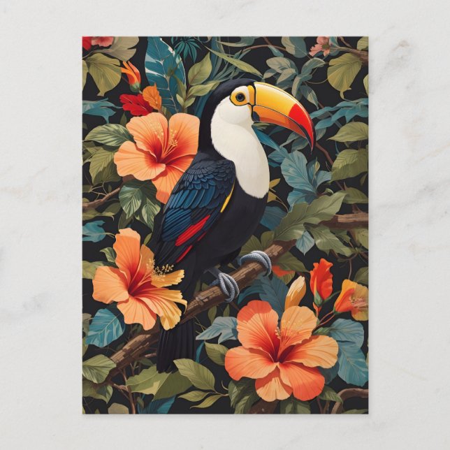 Tropical Jungle Toucan Bird Postcard (Front)