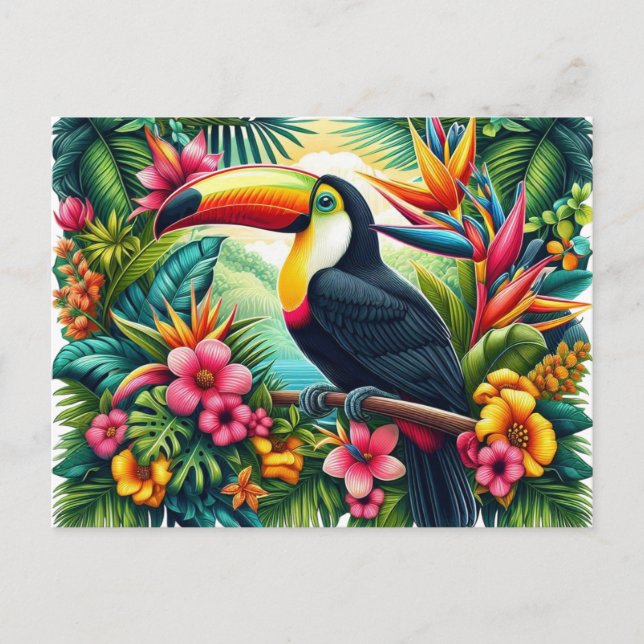 Tropical/Jungle Toucan bird  Postcard (Front)