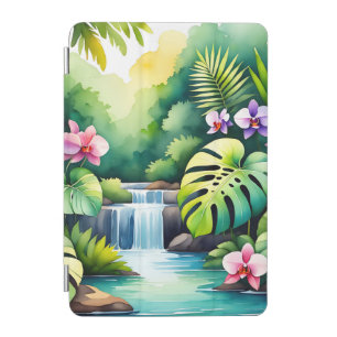 Tropical Jungle Waterfall Orchid Paradise  iPad Mini Cover