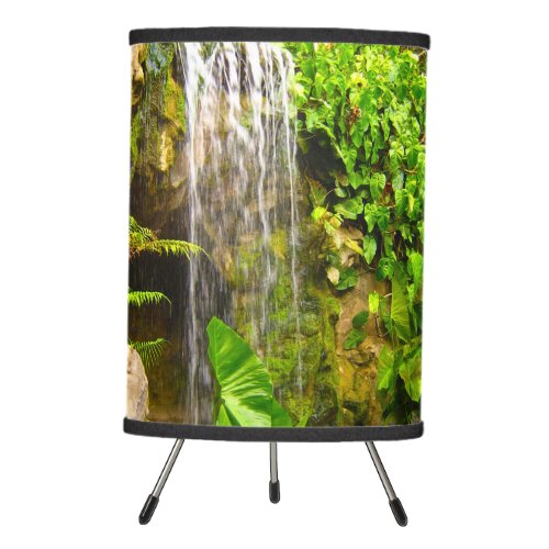 Tropical Jungle Waterfall Tripod Lamp