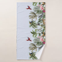 Tropical Jungle Wildlife Beach & Bath Towel