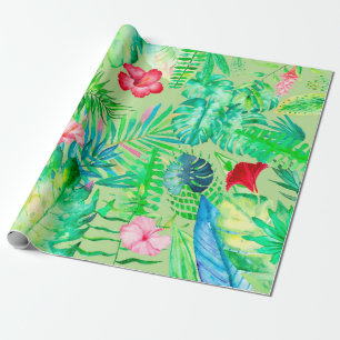 tropical jungle wrapping paper