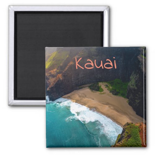 Tropical Kauai Hawaiian Island Sea Coast Magnet