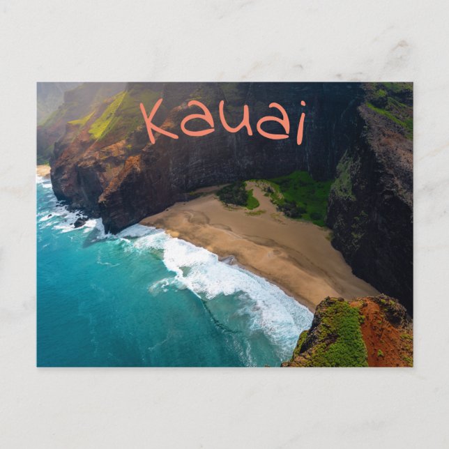 Tropical Kauai Hawaiian Island Sea Coast Postcard (Front)