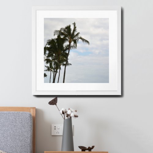 Tropical Kauai Palm Trees Framed Art