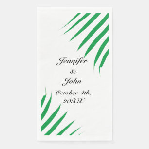 Tropical Kelly Green Palm Tree Leaves Weddings Paper Guest Towels