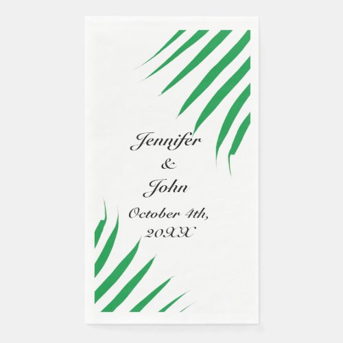 Tropical Kelly Green Palm Tree Leaves Weddings  Paper Guest Towels