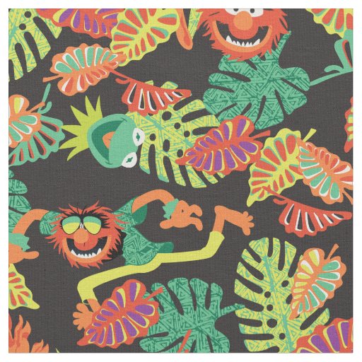 Tropical Kermit & Animal Pattern Fabric