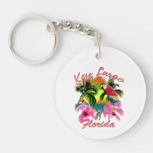 Tropical Key Largo Florida Keys Keychain