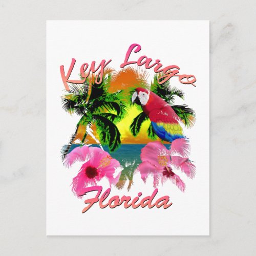 Tropical Key Largo Florida Keys Postcard