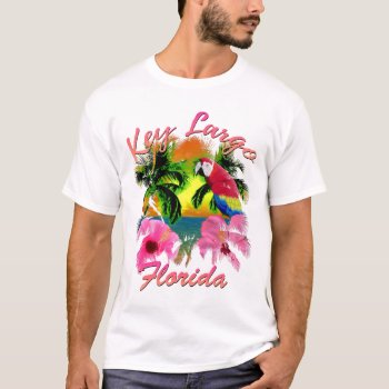 Tropical Key Largo Florida Keys T-shirt by BailOutIsland at Zazzle