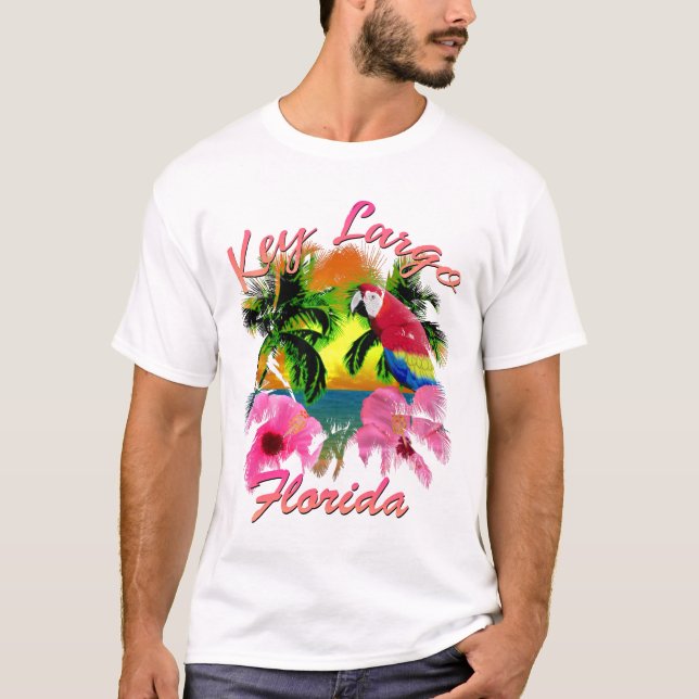 Tropical Key Largo Florida Keys T-Shirt (Front)