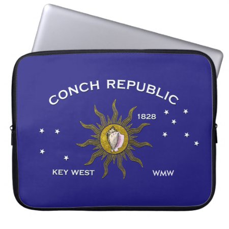 Tropical Key West Flag Personalize Laptop Sleeve