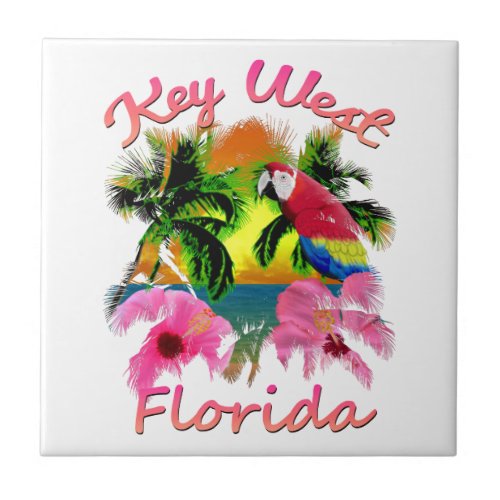 Tropical Key West Florida Keys Ceramic Tile