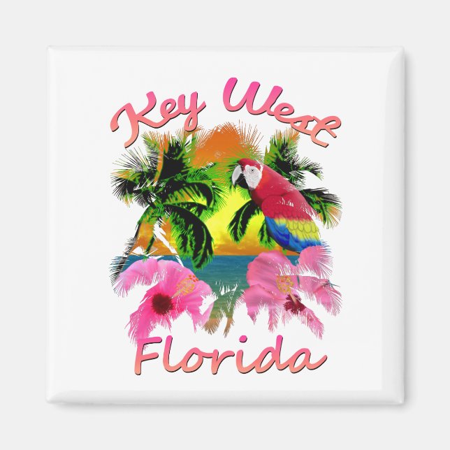 Tropical Key West Florida Keys Magnet (Front)
