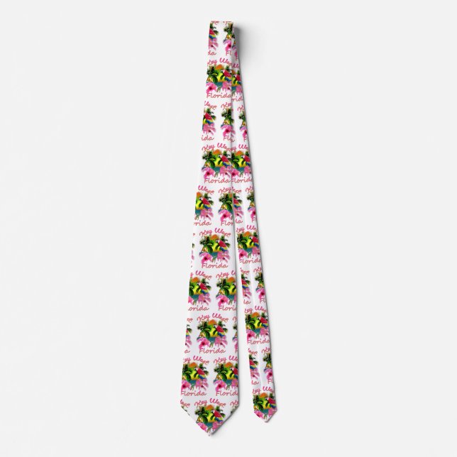 Tropical Key West Florida Keys Neck Tie (Front)