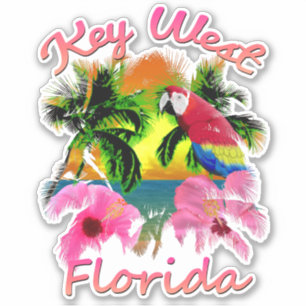 Tropical Key West Florida Keys Sticker