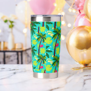Tropical Kigai Palm Tree Aesthetic Summer Foliage  Insulated Tumbler