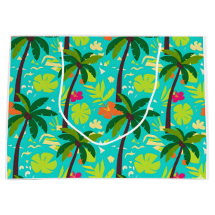 Tropical Kigai Palm Tree Aesthetic Summer Foliage  Large Gift Bag