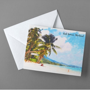 Tropical Koh Samui thailand beach paradise Postcard