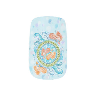 Tropical Koi Mandala Vibrant Ocean Zen Art Minx Nail Art