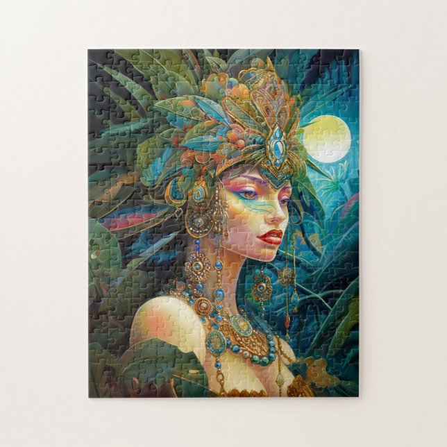Tropical Lady Fantasy Art Jigsaw Puzzle (Vertical)
