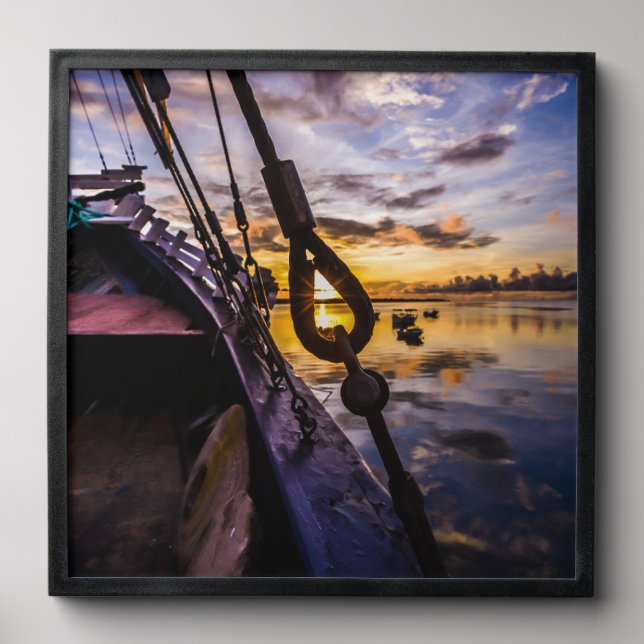 Tropical Lagoon Dawn Peel And Stick Photo Tile (Front Set)