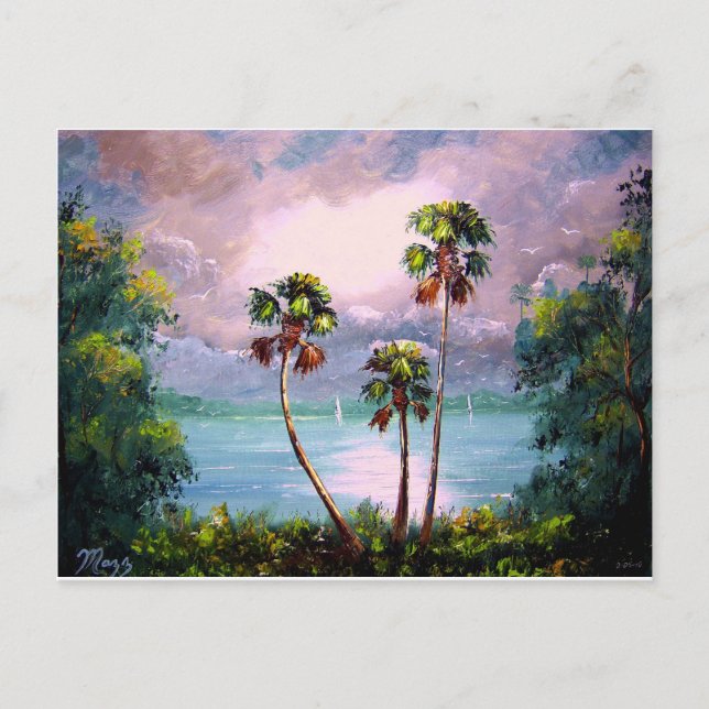 Tropical Lake View Postcard (Front)