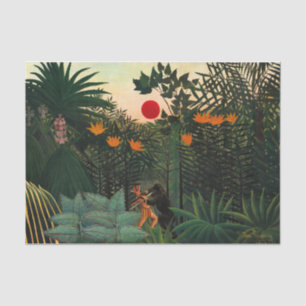 Tropical Landscape by Henri Rousseau Tissue Paper