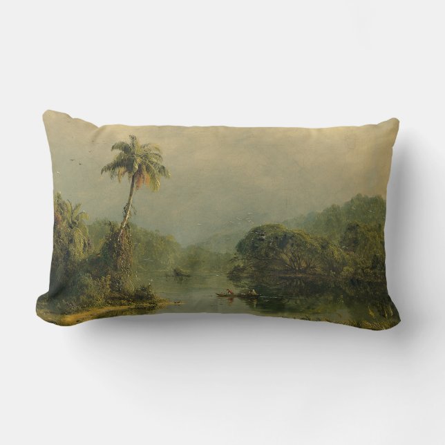 Tropical Landscape Frederic Edwin Church Lumbar Pillow (Front)