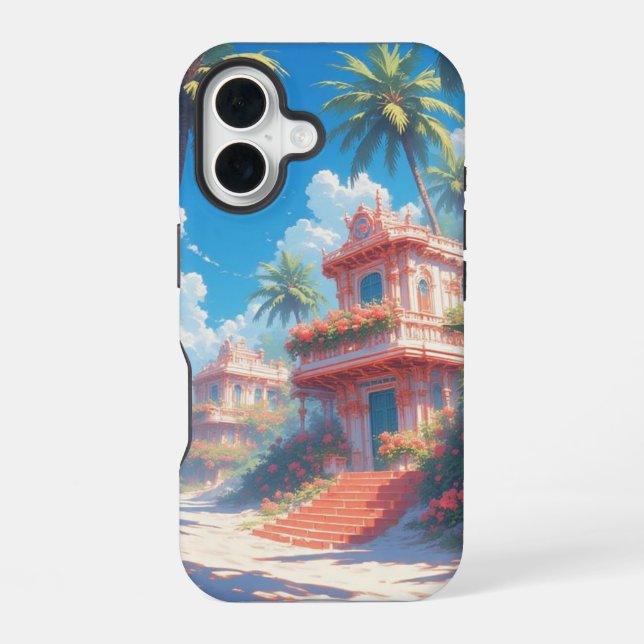 Tropical landscape  iphone case (Back)
