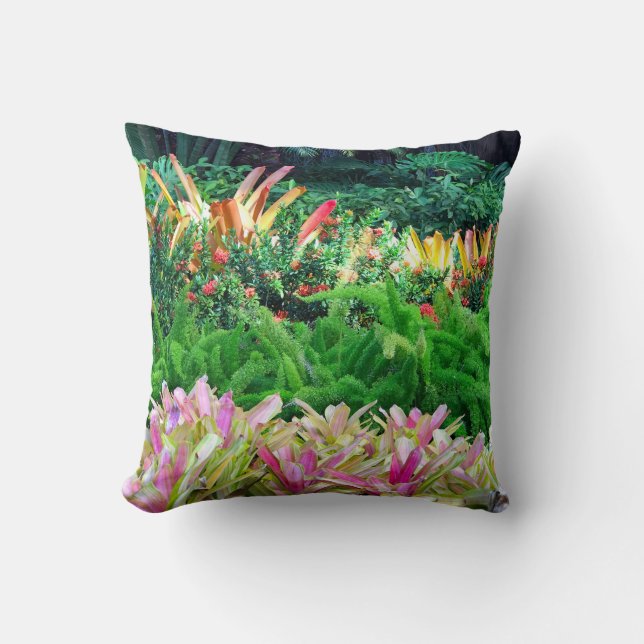 Tropical Landscape Throw Pillow (Front)