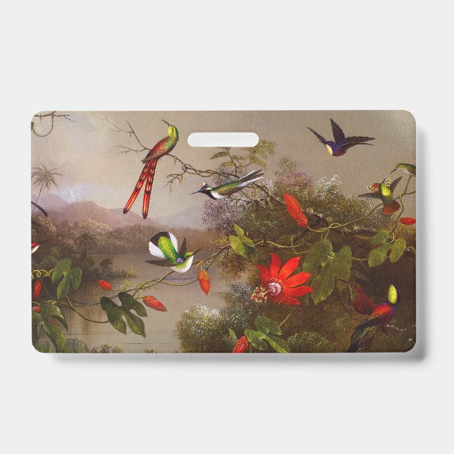 Tropical Landscape with Ten Hummingbirds Heade Badge (Front)