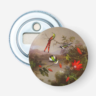 Tropical Landscape with Ten Hummingbirds Heade Bottle Opener