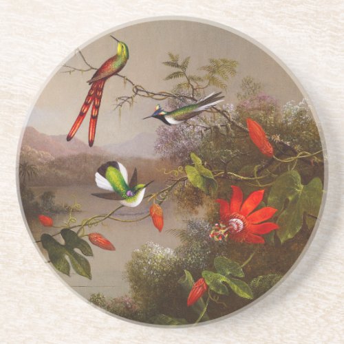Tropical Landscape with Ten Hummingbirds Heade Coaster