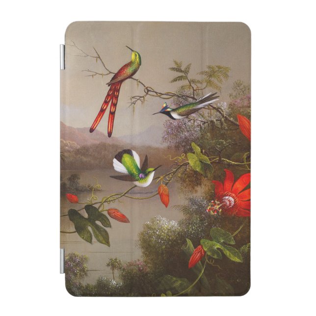 Tropical Landscape with Ten Hummingbirds Heade iPad Mini Cover (Front)
