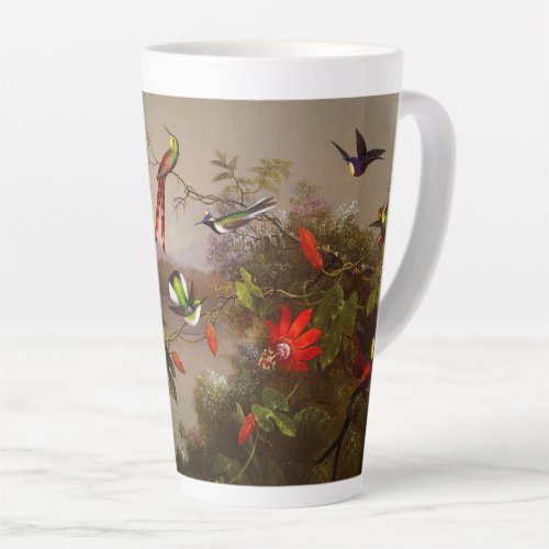 Tropical Landscape with Ten Hummingbirds Heade Latte Mug