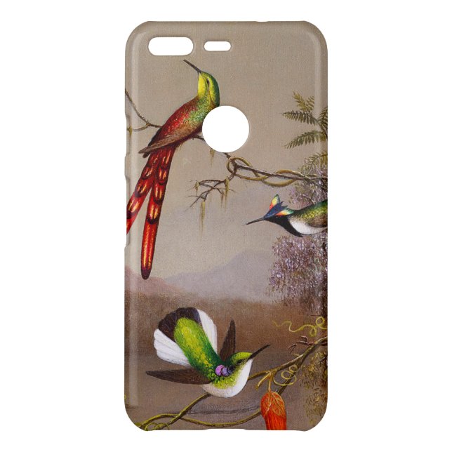 Tropical Landscape with Ten Hummingbirds Heade Uncommon Google Pixel Case (Back)