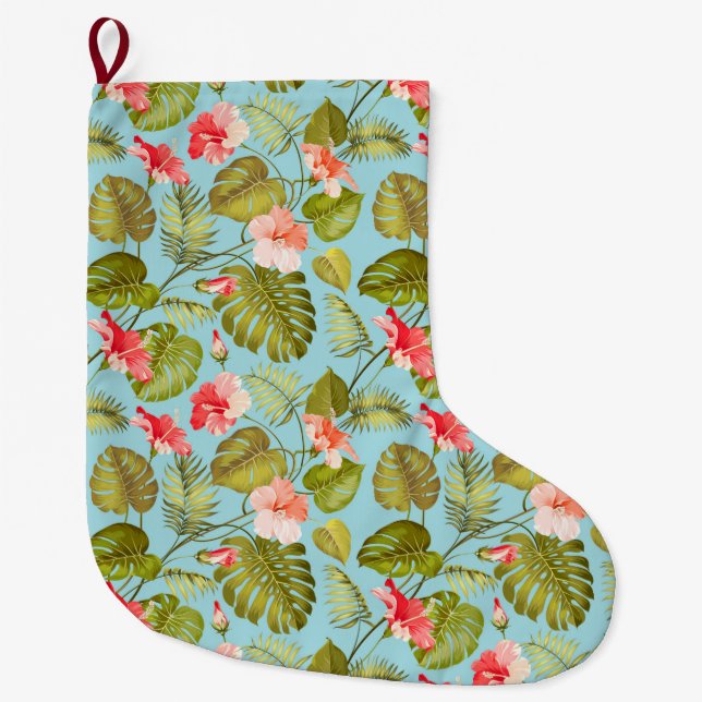 Tropical Large Christmas Stocking (Front)