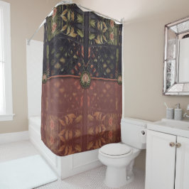 Tropical Latticework Clutch Shower Curtain