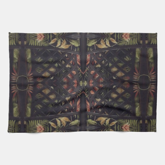 Tropical Latticework Towel (Horizontal)