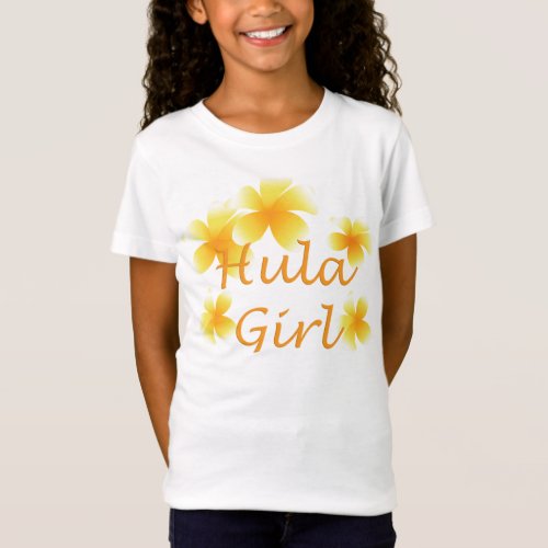 Tropical Laua Party Hula Girl Floral Kids T_shirt