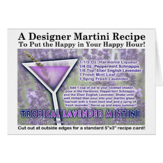 Tropical Lavender Mint Martini Cards