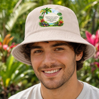 Tropical Lawn Care Landscaping Custom Promo Bucket Hat